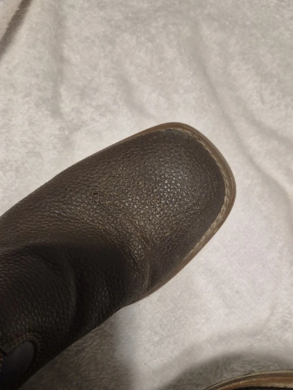 Boys Brown & Navy Western Pull-On Work Boots